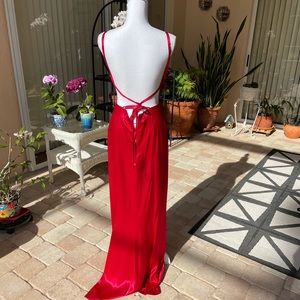 Alyce Red Open Back Dress